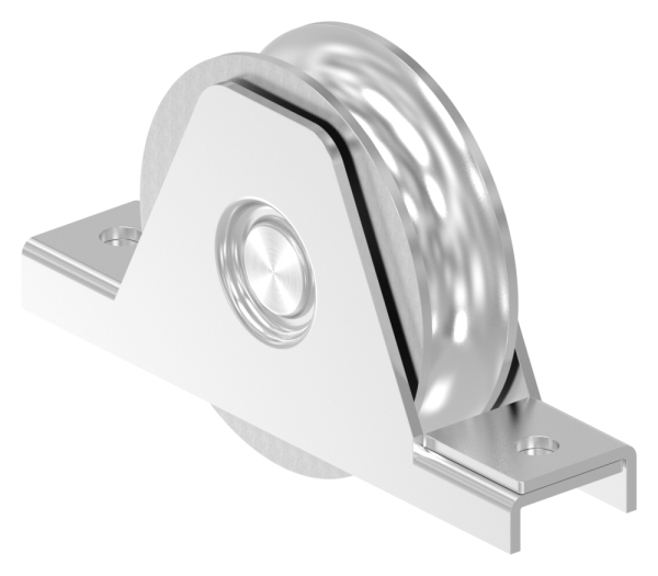 Schiebetorrolle Ø 90mm mit Rundrille Ø 20mm- V4A-88-11340-90.V4A