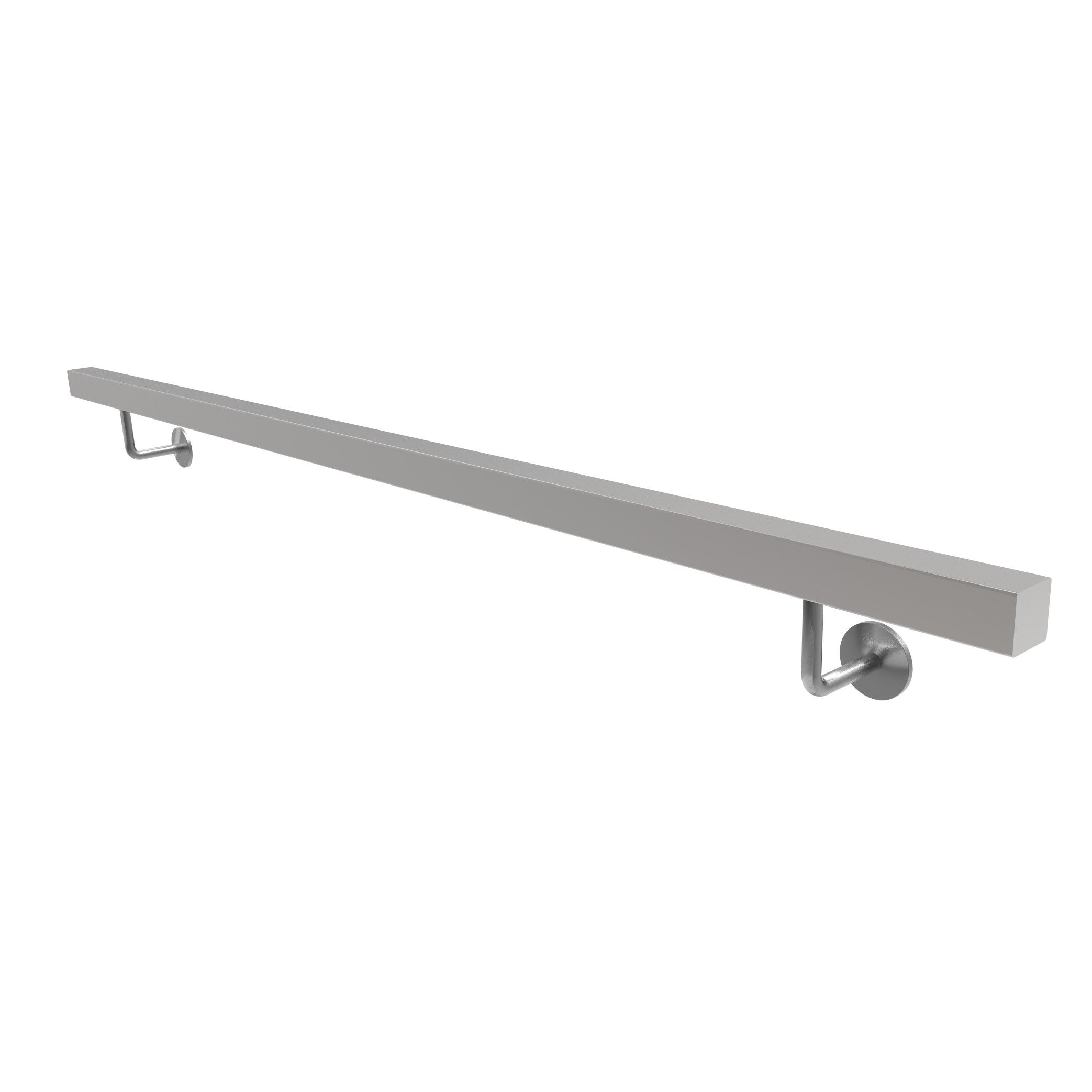 Edelstahlhandlauf AISI 304 40x40 mm L 2000 mm geschliffen-89-11AJPM2000-A.4