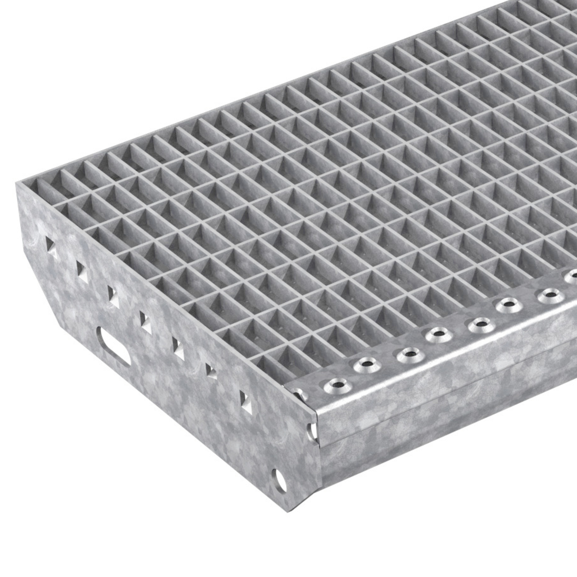 Gitterroststufe 1000 x 270 MW 30-10 TS 35-2 Rutschhemmung R10-24-1002731352.7