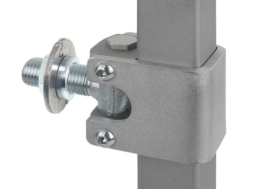Einstellbares Torband Stahl verzinkt M20 fuer 40x40 mm Pfosten bis 300 kg-89-11D422M2040X40-A.4