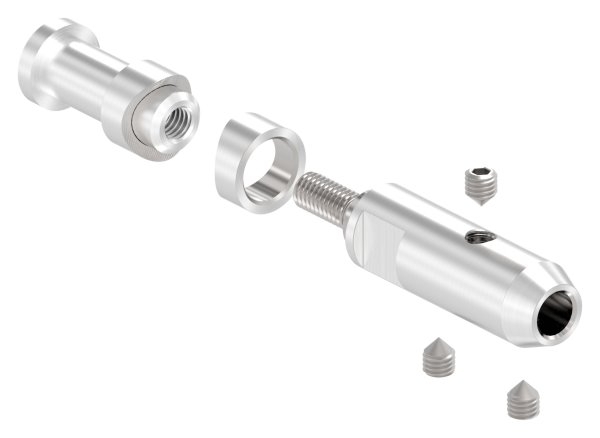 Seilhalter zum Schrauben und Spannen - Fuer Seil Ø 6 mm - V2A-11-2843.4