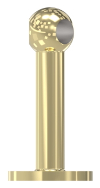 Support de canne à pêche, pour rond de 10 mm, angle de 45°, optique en laiton