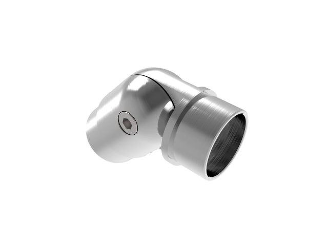 Gelenkstueck V2A Edelstahl fuer Rundrohr Ø 48-3x2-0 mm – Verstellbares Rohrgelenk fuer Handlauf - Gelaender-11-3637-A.4