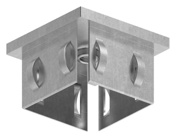 Bouchon plat en acier | avec M8 | pour tube 50x50x2.0-3.0 mm | acier S235JR, brut