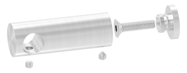 Querstabhalter V2A Edelstahl Lang 68 mm – Anschluss FLACH passend fuer Rundstaebe 14 mm inkl- Schrauben-11-1051.4