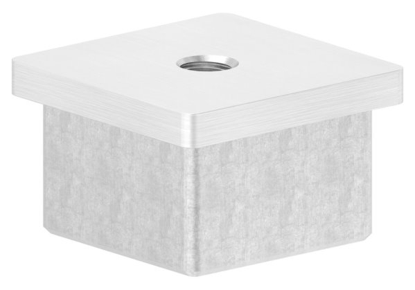 Capuchon enfichable V4A avec M8 pour collage pour tube 40x40x3,0 mm