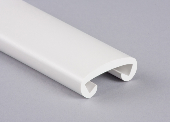 Main courante en plastique pour 40 x 8mm, signal blanc