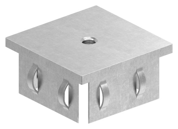 Bouchon plat en acier | avec M8 | pour tube 60x60x2.0-3.0 mm | acier S235JR, brut