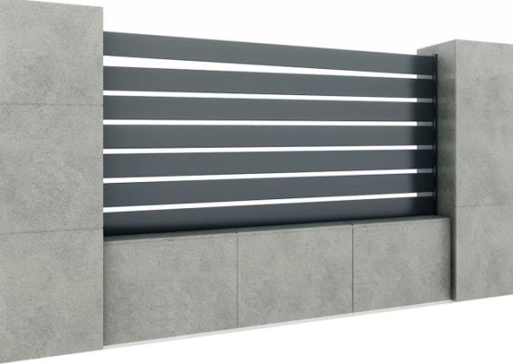 Zaunelement Aluminium 1200 x 2000 mm Anthrazit RAL 7016 Latte 20x100-89.FGAIR20X10012X2R7016