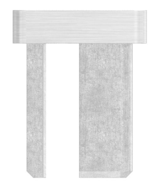 Capuchon d'insertion V4A pour collage pour tube 40x20x2,0 mm