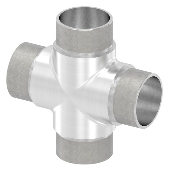 Traverse avec même sortie pour tube rond Ø 42.4x2.0 mm V2A