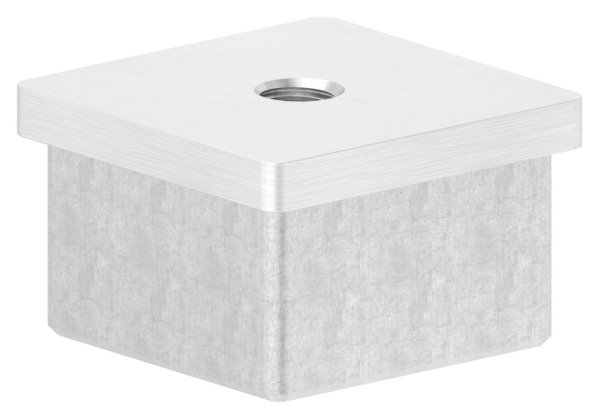 Bouchon V2A avec M8 pour collage pour tube 40x40x2,0 mm
