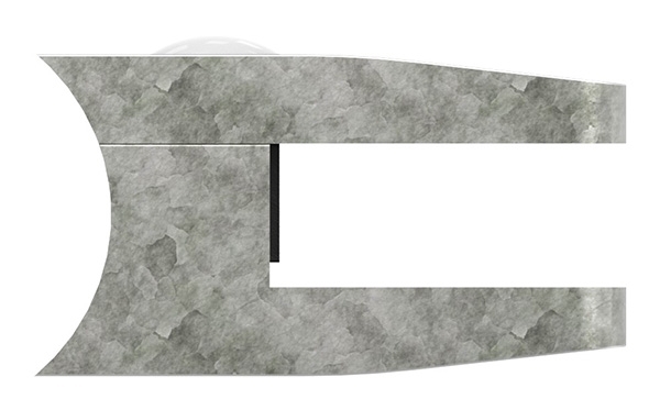 Glasklemme 52x52x32-5 mm AbZ fuer Anschluss Ø 42-4 mm Zink-10-3142ABZ.3