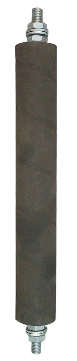 Obere Fuehrungsrolle Stahl - Gummi Ø 50 mm H=340 mm zum Anschrauben-89-11H29V-A.4