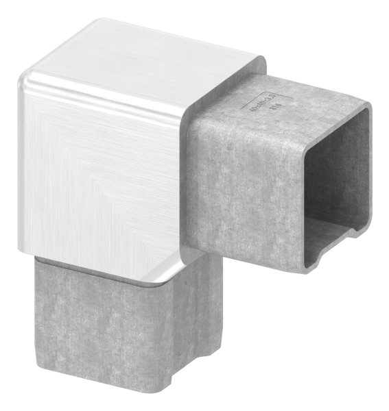 Connecteur 90° pour tube 40x40x3mm, V4A