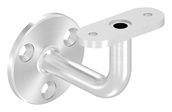 Handlaufhalter V2A Ronde Ø 60x5 mm- Wandabstand 75 mm- Kabeldurchfuehrung LED-88-1150218-240.00