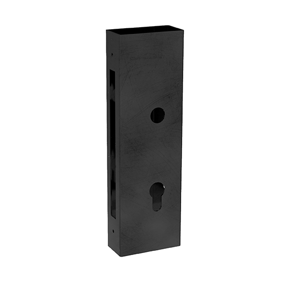 Schlosskasten Stahl 50x30 mm H190 Dorn 21-5 mm Entfernung 82 mm Roh-89-11B152J50X30-A.4