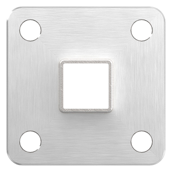 Ancrage au sol et au mur avec moletage pour tube 40x40 mm