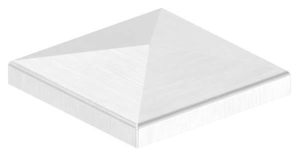 Pfostenkappe Edelstahl fuer Vierkantrohr- 80x80 mm geschliffen V2A-11-2574.4