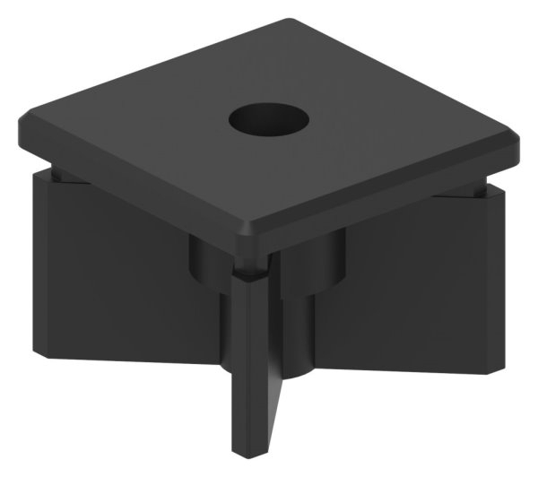 Capuchon en plastique pour tube carré 50x50mm avec M10