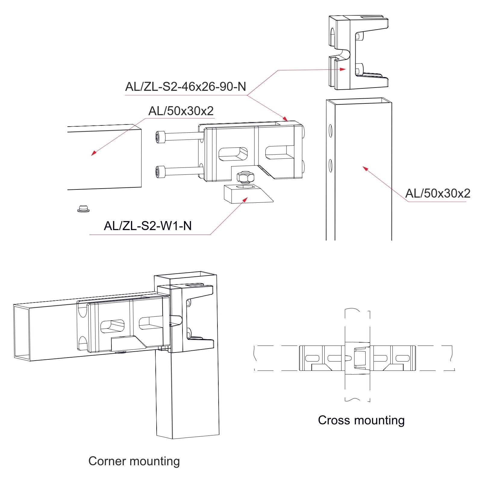 Sicherungskeil Aluminium 36-5x12x25-5 mm fuer Profilverbinder-89-11ALZLS2W1N-A.4