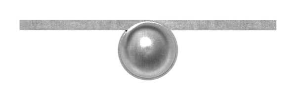 Sangle à souder avec goupille fixe, version droite