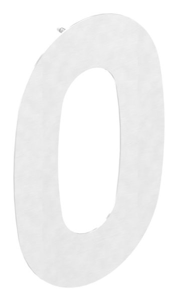 Numéro de maison 0 | grand | Dimensions : 200 mm x 300 mm | V2A
