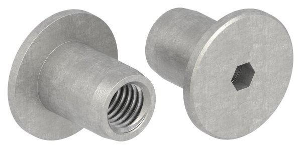 Huelsenmutter Edelstahl V2A M10 Flachkopf Innensechskant-88-1158383-240.10