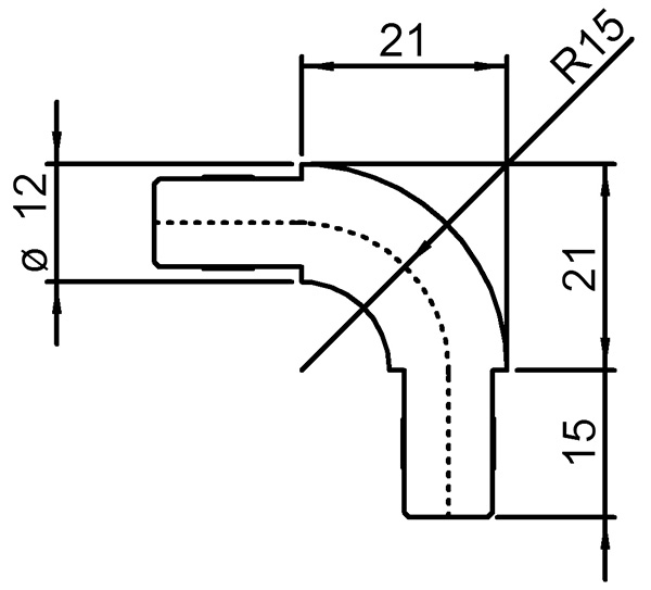 Raccord à 90° pour tuyau 12,0 x 1,5mm