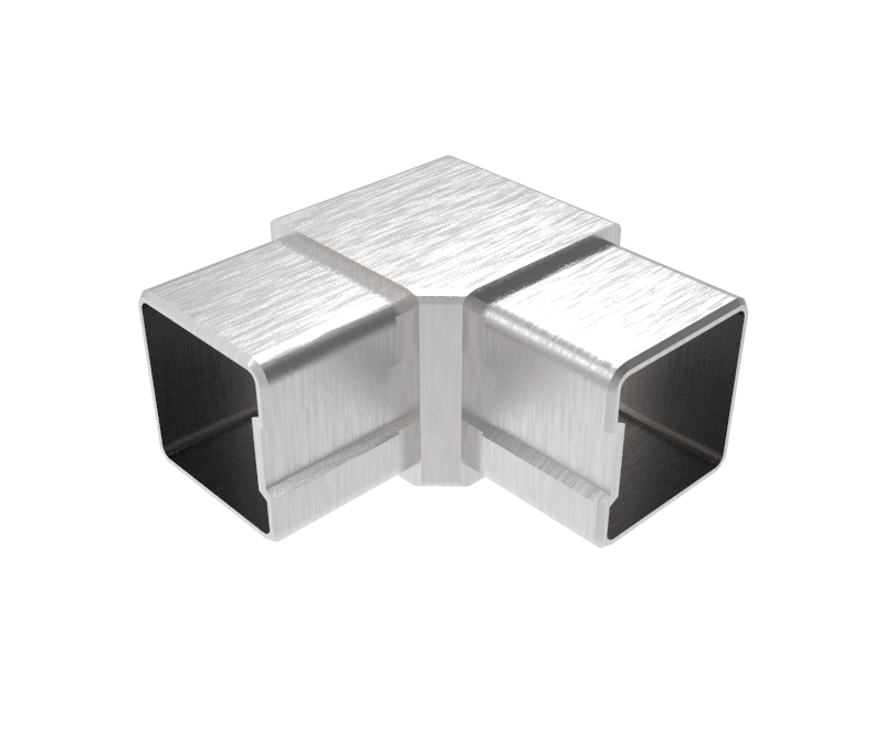 Angle V2A 90° pour enfichage et collage pour 40 x 40 x 2,0 mm