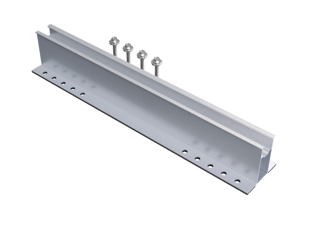 Montageschiene Aluminium 385 x 60 mm fuer Trapezblech inkl- V2A Schrauben-89-11SOLTRBD13-A.4