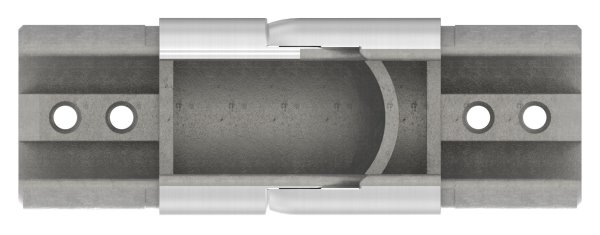 Connecteur flexible | vers le bas 25-55° | pour tube rainuré Ø 42.4 mm | V2A