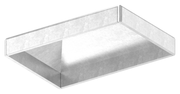 Couvercle de quai | pour tube rectangulaire | dimensions : 60x40 mm | acier S235JR, brut