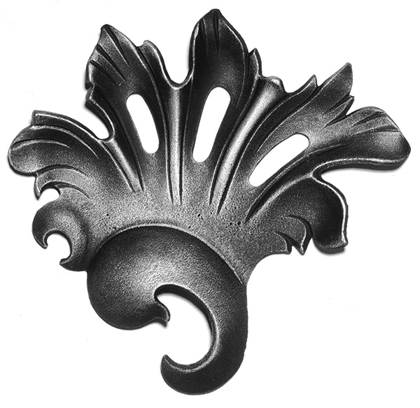 rosette décorative ; 155x140x20mm ; droite