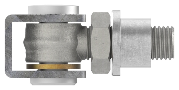 Charnière M14 | réglable | soudable | acier (brut) S235JR