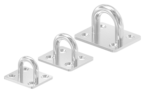 Befestigungsoese - Ø Oese- 5 mm - Platte- 35x30 mm - V4A-11-2935.1