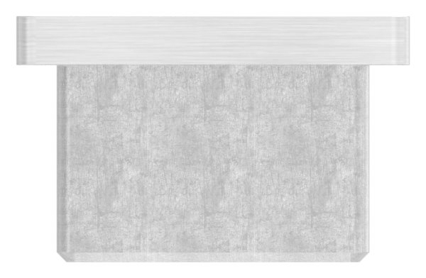 Capuchon d'insertion V4A pour collage pour tube 40x40x4,0 mm