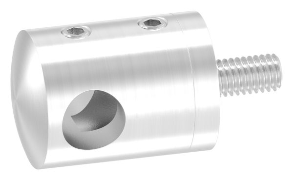 Querstabhalter FLACH Edelstahl  V2A Gelaender Stabhalter fuer Rundstaebe 10 mm inkl- Schrauben-11-1010.4