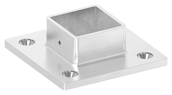 Wand- u- Bodenanker fuer Quadratrohr 40x40 mm - V2A-11-2703.4