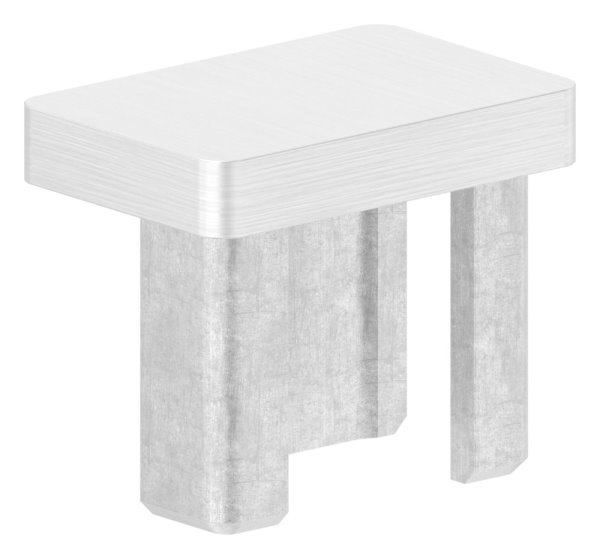 Capuchon d'insertion V4A pour collage pour tube 30x20x2,0 mm