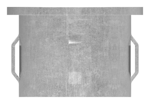 Stahlstopfen flach - mit M8 - fuer Rundrohr Ø 42-4x1-8-2-2 mm - Stahl S235JR- roh-30-2932.8