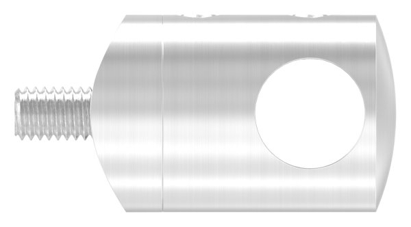 Support de barre transversale Ø 22 mm | connexion : 33,7 mm | avec trou : 12,2 mm | V2A