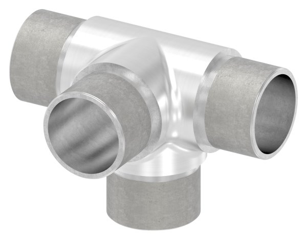 T-Stueck V2A Ø 33-7 mm 2-0 mm Wandstaerke zum Stecken-11-3662.4