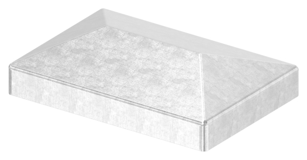 Pfeilerbedecker - fuer Rechteckrohr - Masse- 60x40 mm - Stahl S235JR- roh-30-2434.8