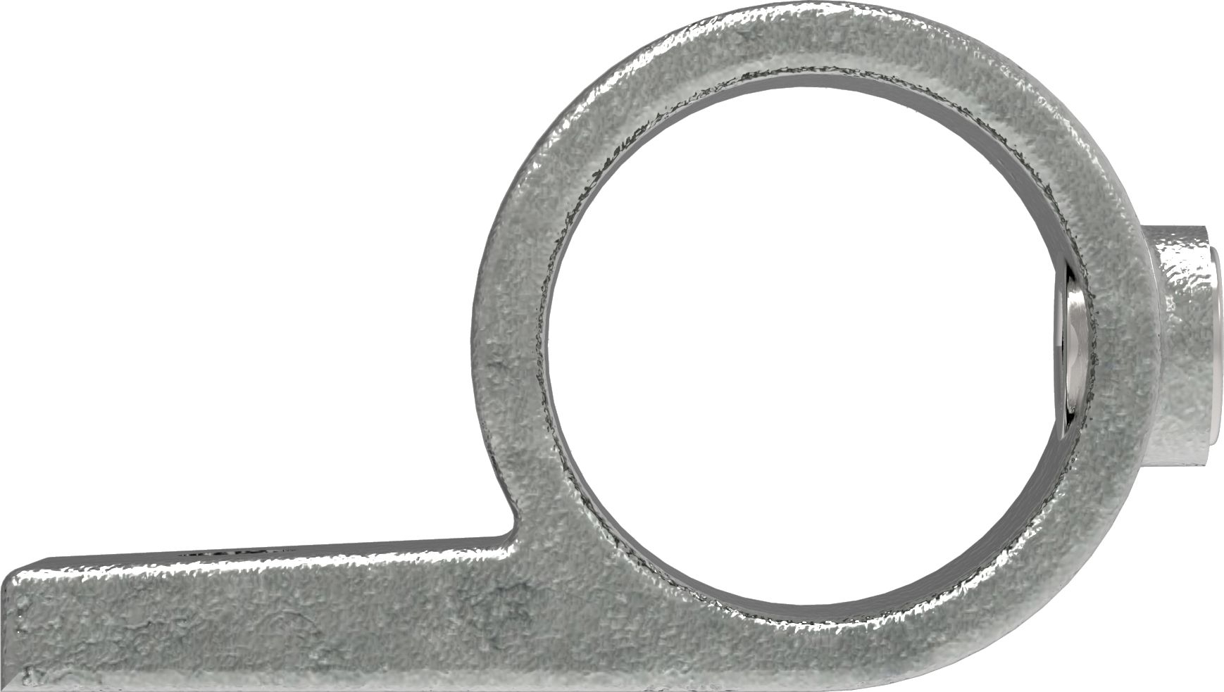 Rohrverbinder Befestigungsring mit Flansch 1 Bohrung Ø 48-3 mm -1 1-2- - Temperguss verzinkt - 199D48-199D48