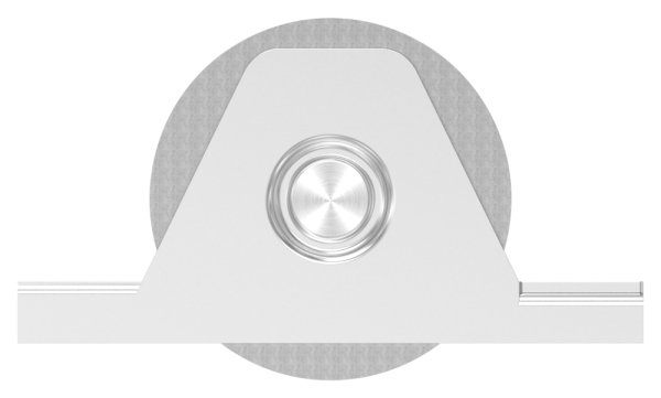 Schiebetorrolle Ø 90mm mit Rundrille Ø 20mm- V4A-88-11340-90.V4A