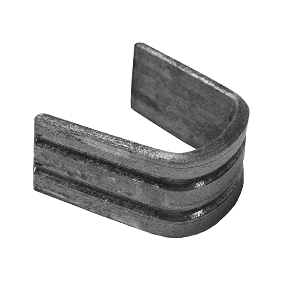Zierklemme Stahl roh fuer Flachstahl 24 x 12 mm dekoriert-89-11E05524X12C-A.4