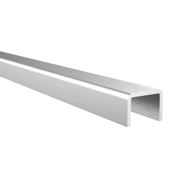 Aufsteckhandlauf Aluminium 18 x 12 mm fuer Glas 12-00-13-52 mm L=6000 mm eloxiert-89-11AL69010146000SE-A.4