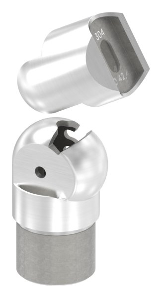 Pièce de jonction, pour tube 42.4 x 2.0mm, V2A
