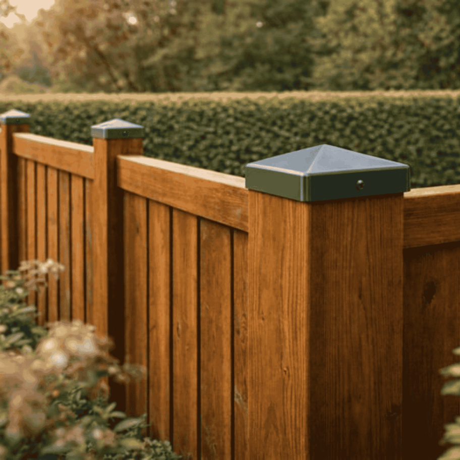 Pfostenkappe 100x100 mm Anthrazit RAL 7016 – 10er Set pulverbeschichtet inkl. Schrauben-60220-100-021